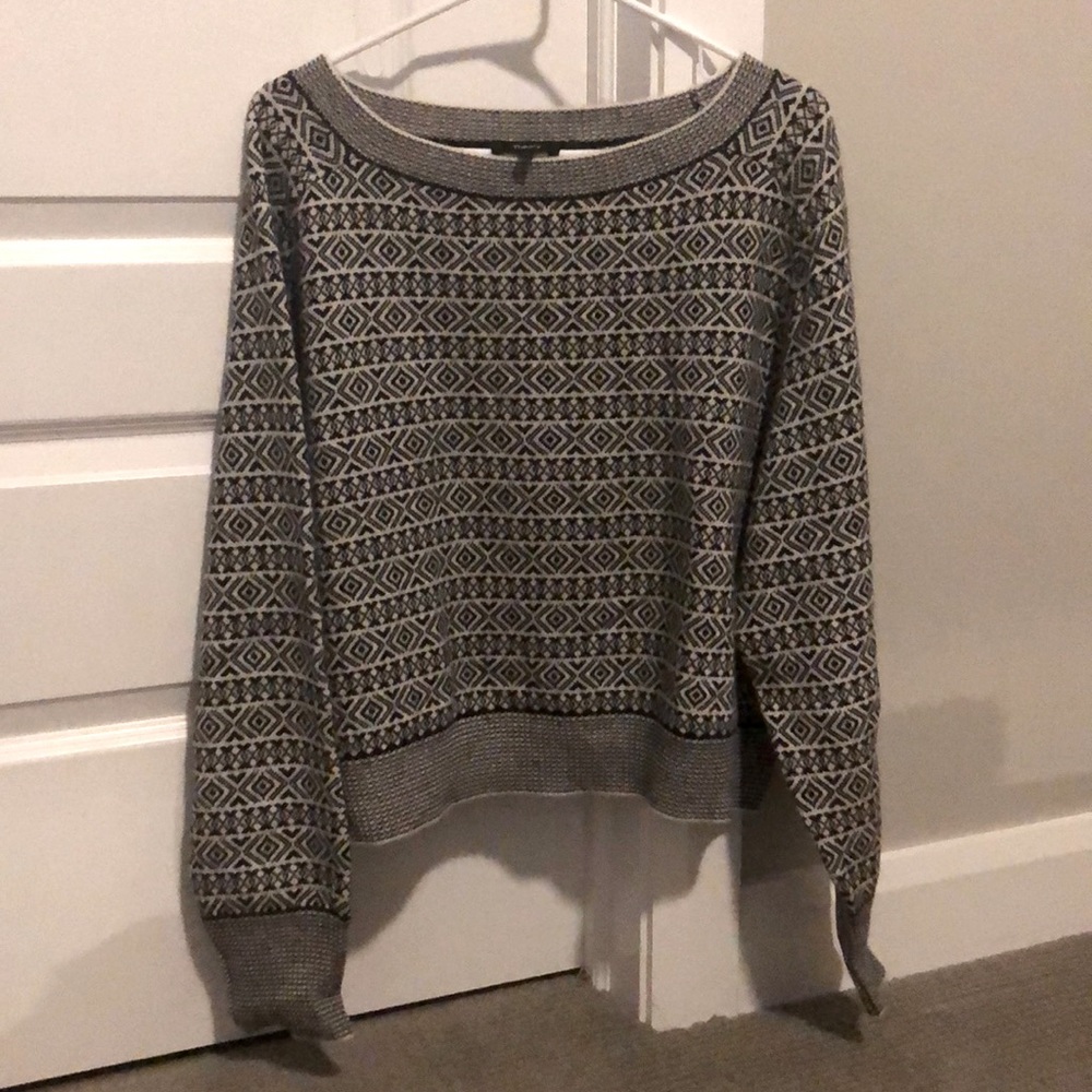 Cashmere fair isle crewneck sweater